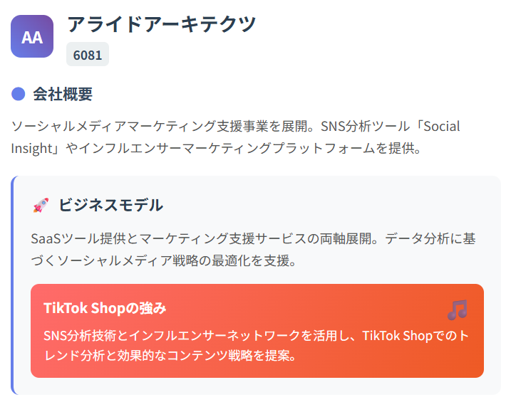 アライドアーキテクツ〈6081〉