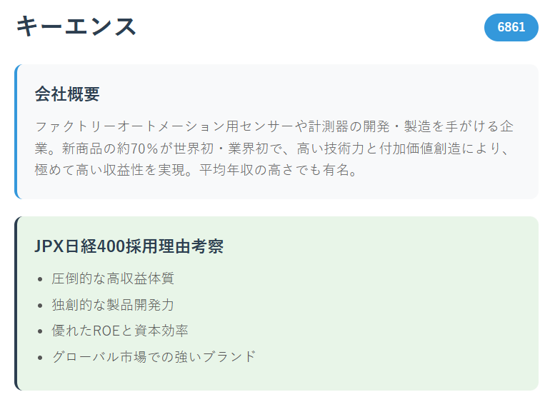 キーエンス（6861）