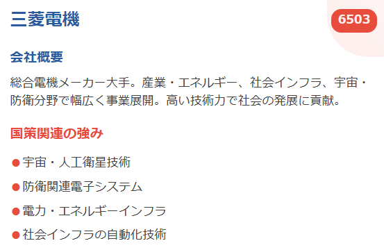 三菱電機（6503）