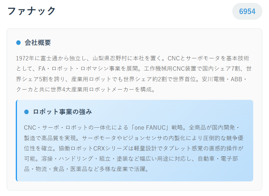 ファナック(6954)