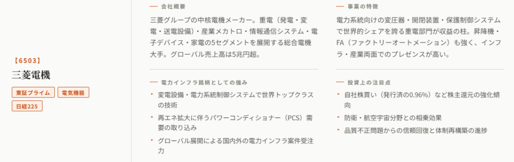 三菱電機(6503)