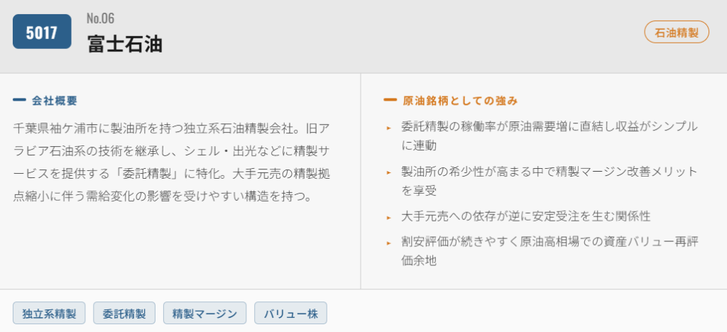 富士石油（5017）