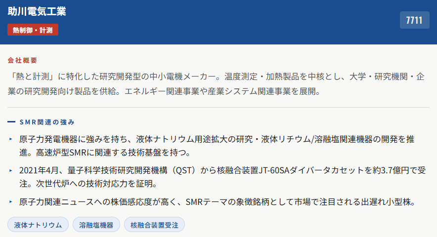 助川電気工業(7711)