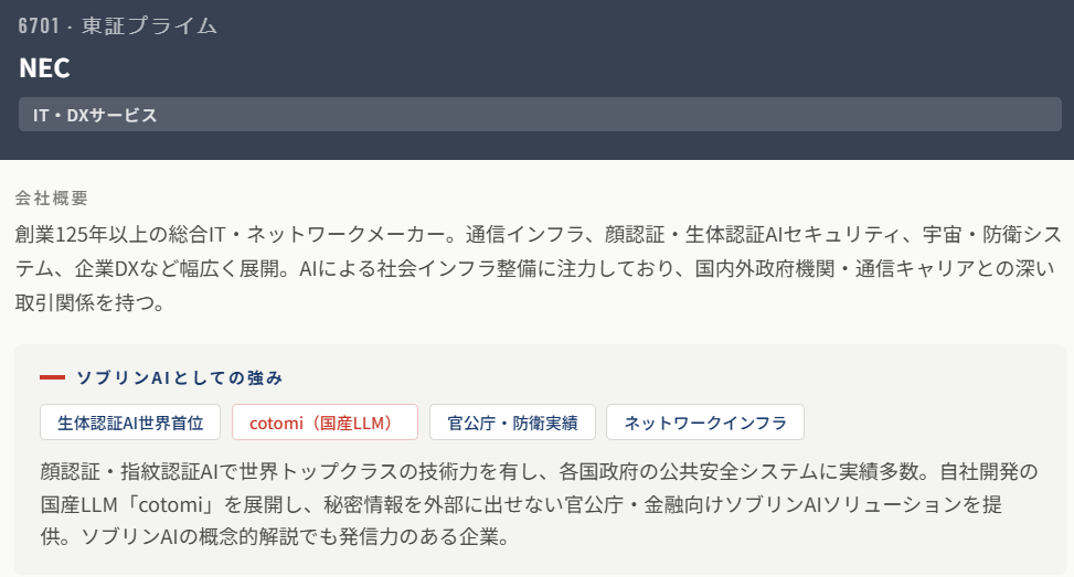 NEC（6701）